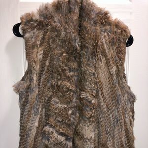 100% rabbit fur vest